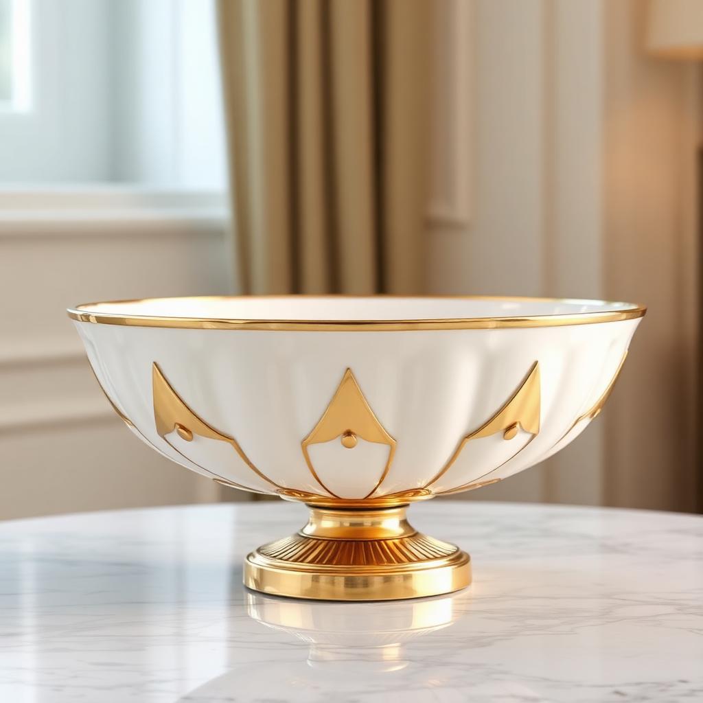 Luxury Metal Decorative Centerpiece Bowl