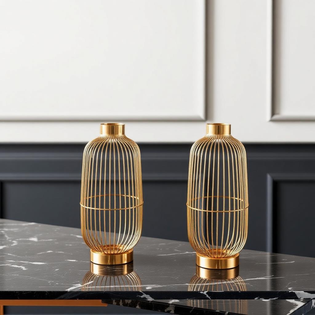 Luxury Decorative Metal Table Vase