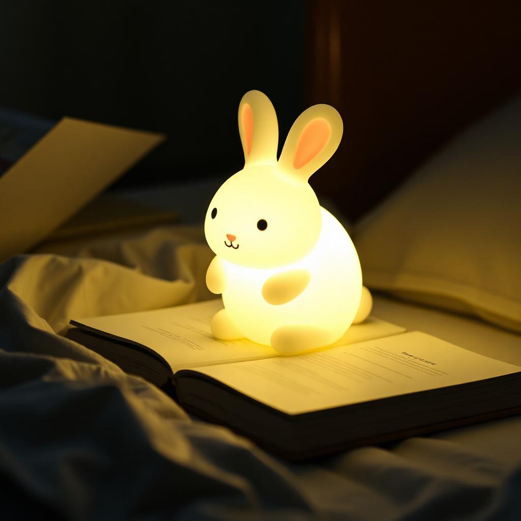 Cute Rabbit Silicone Touch Night Light